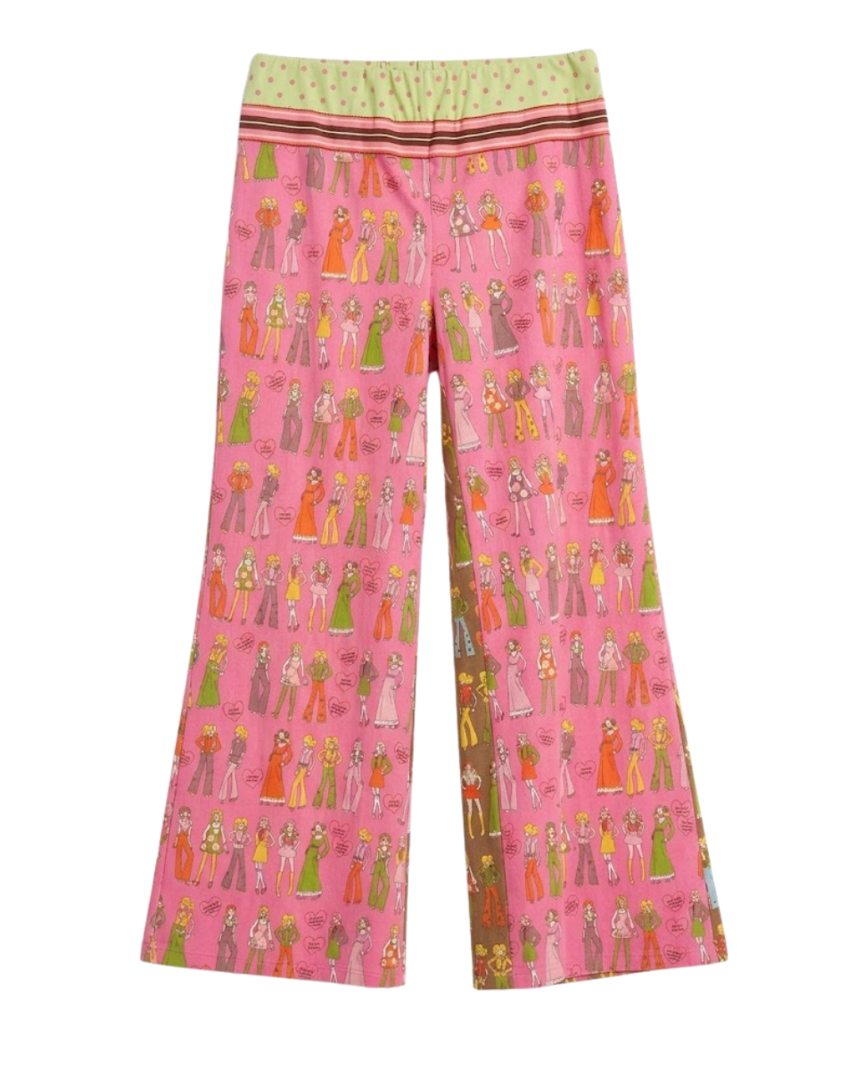 70s Girls Graphic Pants