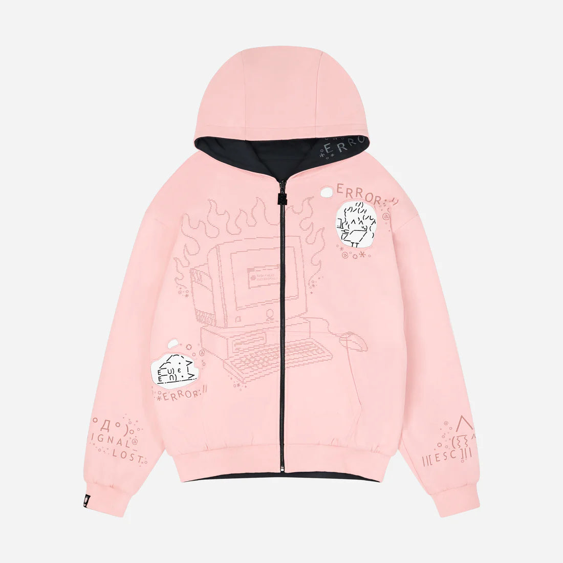 Burned Out Reversible Zip