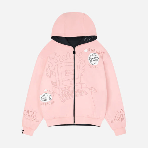 Burned Out Reversible Zip
